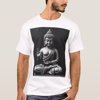 Lord Buddha – Charcoal Art Portrait T-Shirt