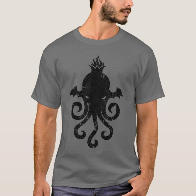 Lord Cthulhu Faded Icon T-Shirt (Front)