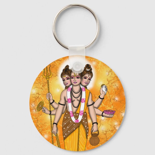 Lord Dattatreya Keychain (Front)