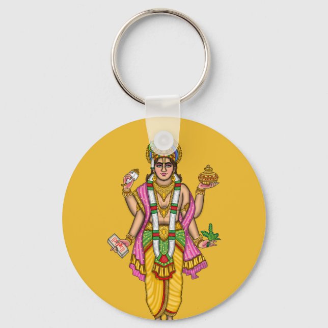 Lord Dhanvantari Keychain (Front)