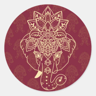 Lord Ganesh, beautiful and crispy image  Classic Round Sticker
