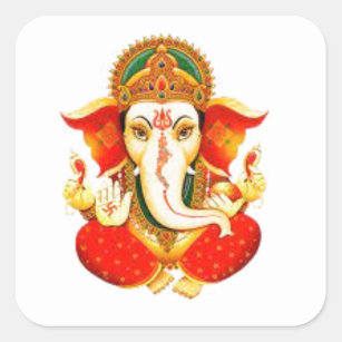 Lord Ganesh Divine Elephant Face God Sticker