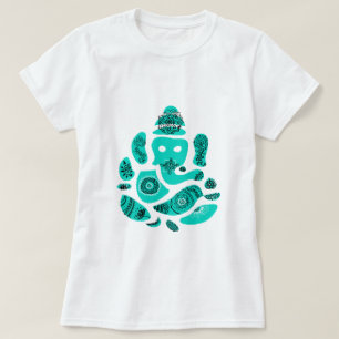 Lord Ganesh Elephant Women's Basic T-Shirt, White T-Shirt