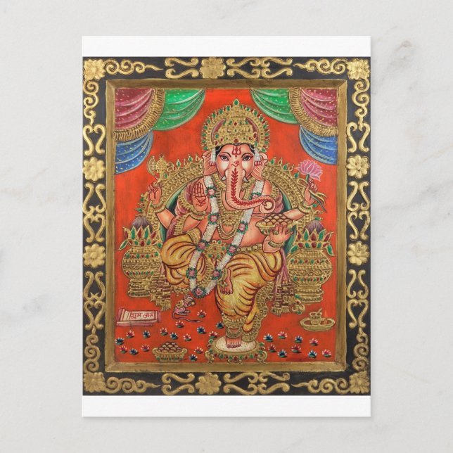 LORD GANESH HINDU DEITY POSTCARD (Front)