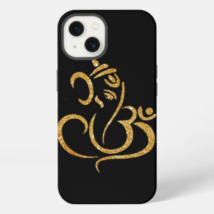 Lord Ganesh Hindu God Apple Gold Glitter iPhone 13 Case