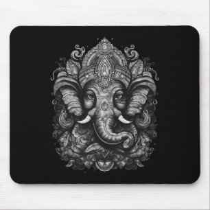 Lord Ganesh, Hinduism, Buddhism, Elephant God, Yog Mouse Pad