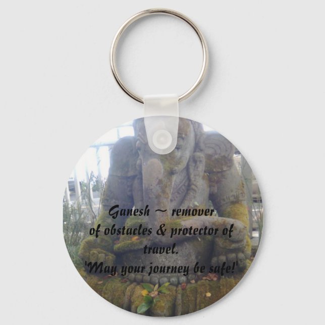 Lord Ganesh ~ remover of obstacles & prote... Key Ring (Front)