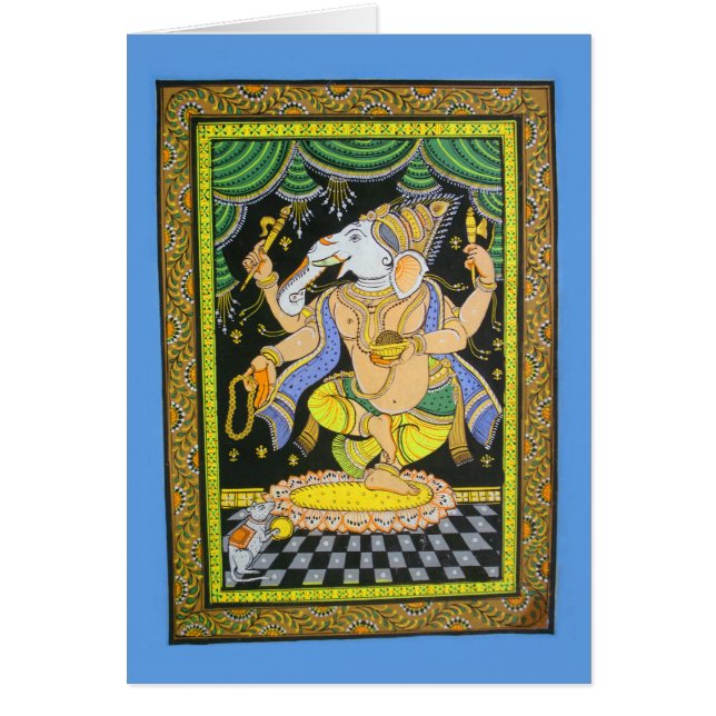 Lord Ganesha Beautiful Floral Fine Art (Front)