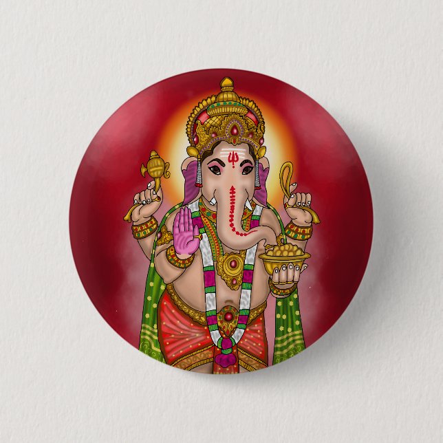 Lord Ganesha Button (Front)