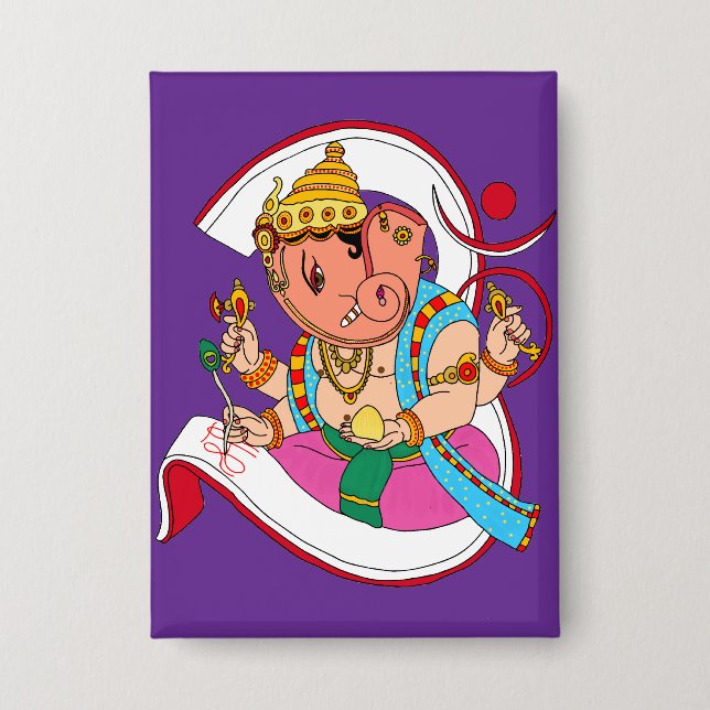 Lord Ganesha Button (Front)