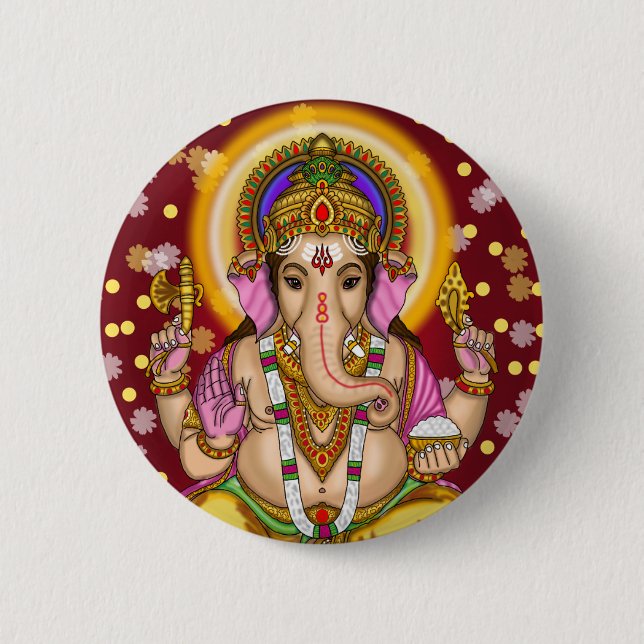 Lord Ganesha Button (Front)