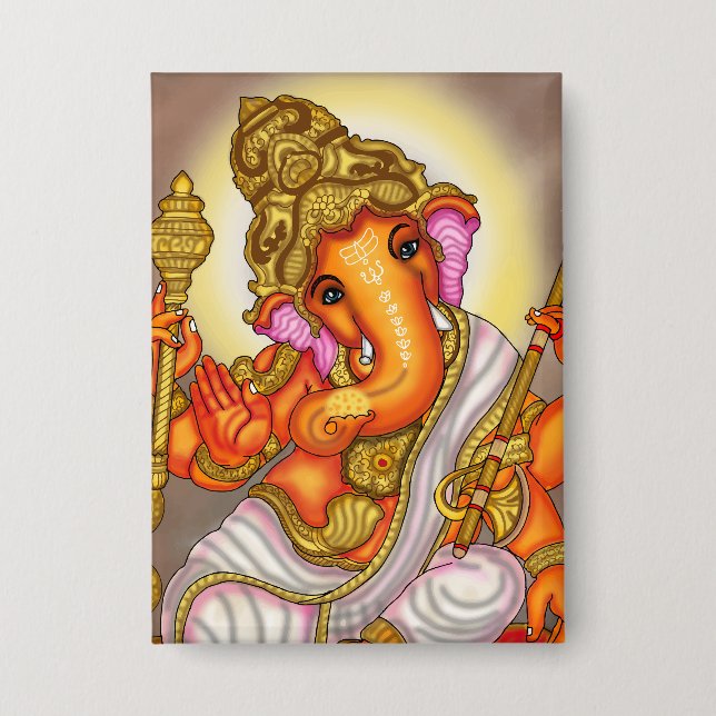 Lord Ganesha Button (Front)