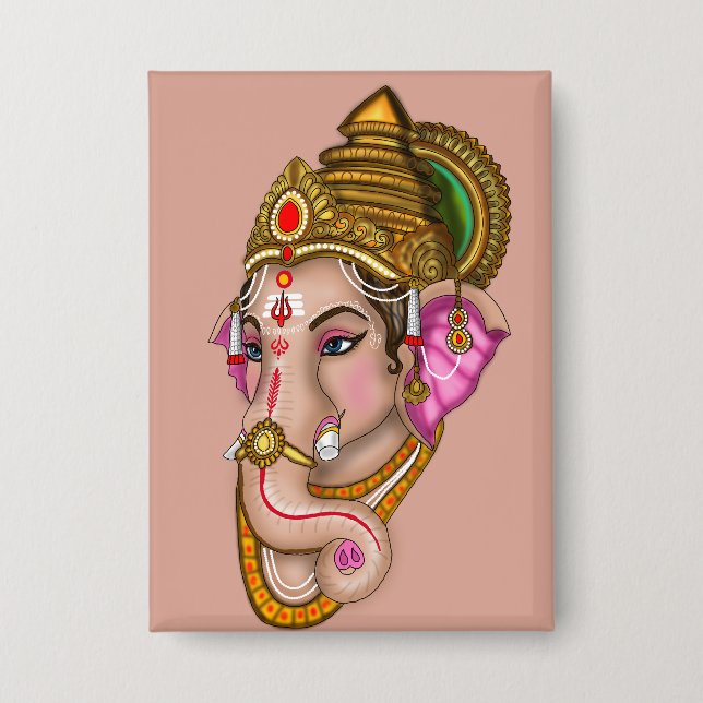 Lord Ganesha Button (Front)