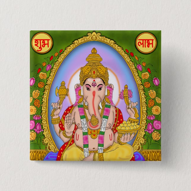Lord Ganesha Button (Front)