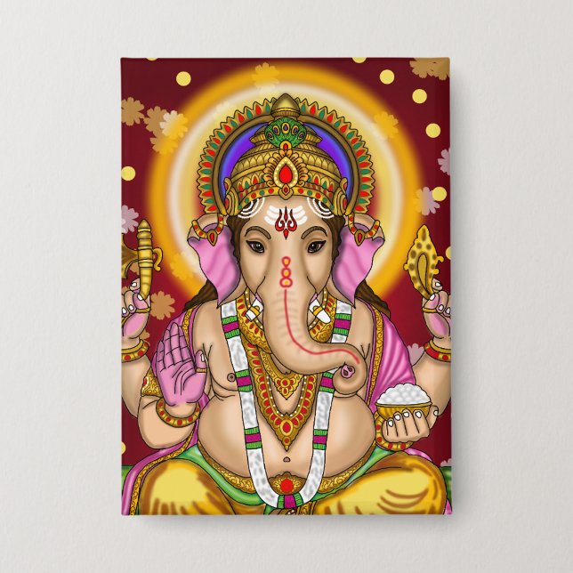 Lord Ganesha Button (Front)