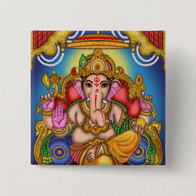 Lord Ganesha Button (Front)
