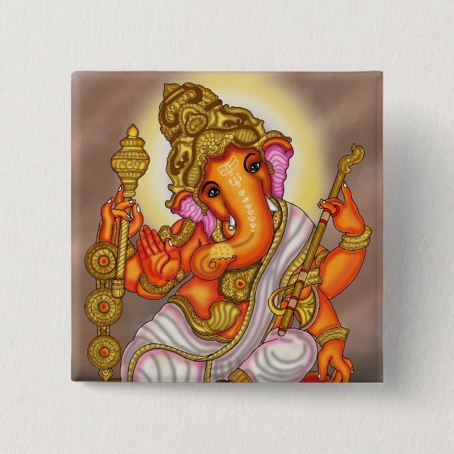 Lord Ganesha Button (Front)