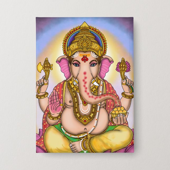  Lord Ganesha Designer Buttons (Front)