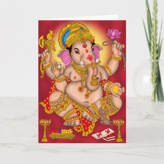 Lord Ganesha Greeting Card (Front)