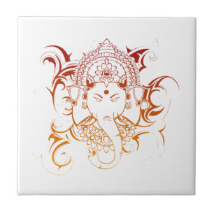 Lord Ganesha India Yoga Meditation Spirituality Tile