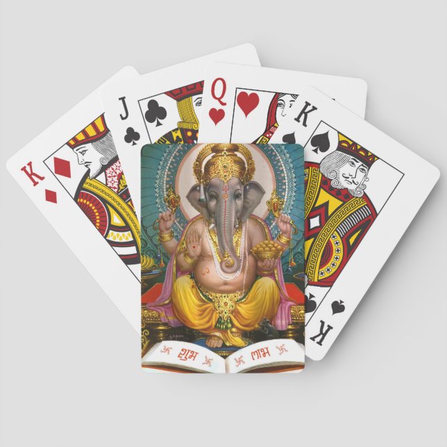 Lord Ganesha Indian Hindu Yoga Spiritual Playing Cards (Back)