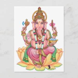 lord ganesha postcard