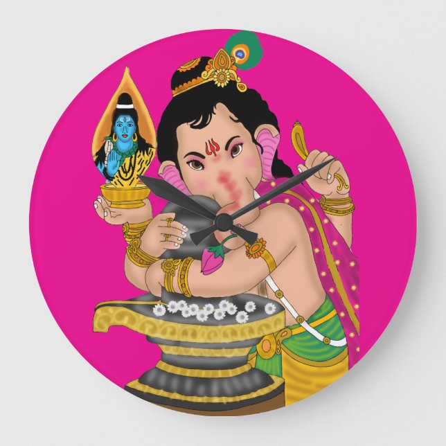 Lord Ganesha Wall Clock (Front)