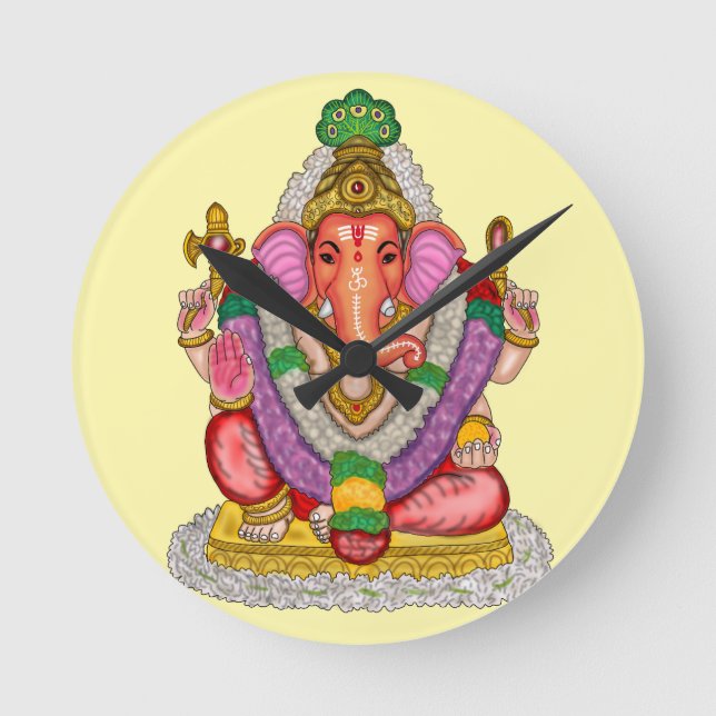 Lord Ganesha Wall Clock (Front)