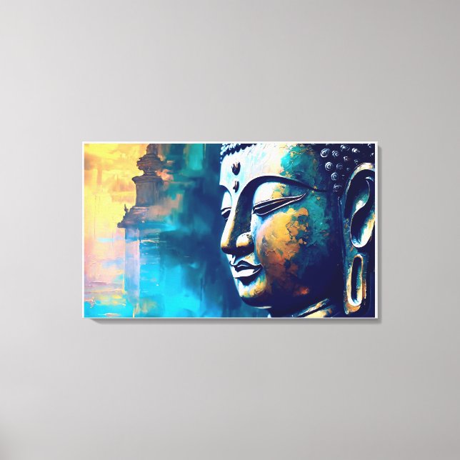 Lord Gautam Buddha Wall Art canvas Painting (Front)