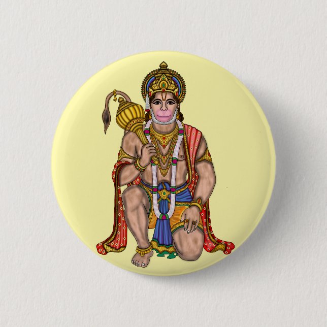 Lord Hanuman Button (Front)