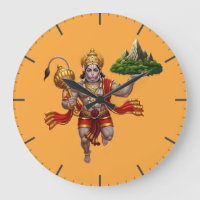 Lord Hanuman Flying Lifting Mountain