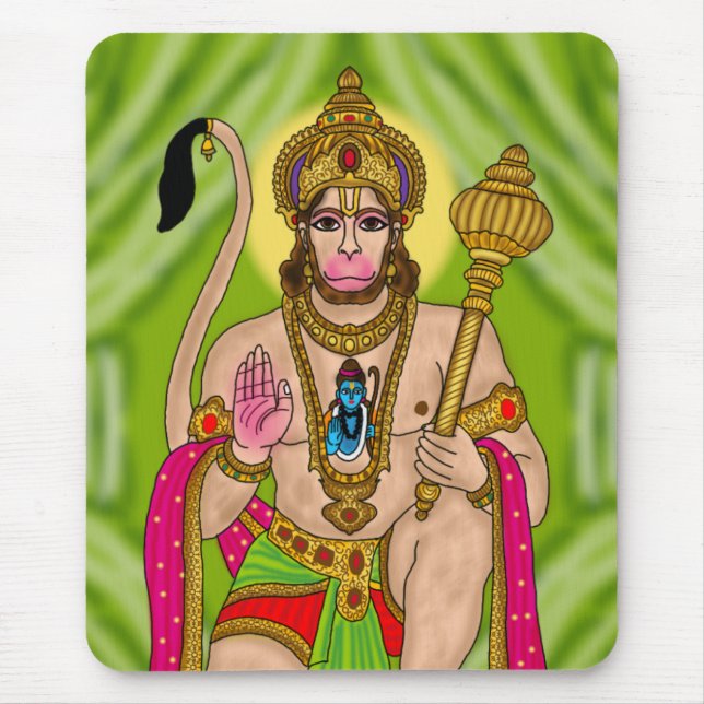 Lord Hanuman Mouse Pad (Front)