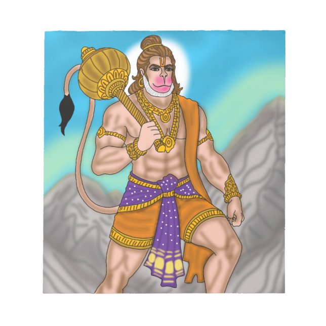 Lord Hanuman Stationery Notepad (Front)
