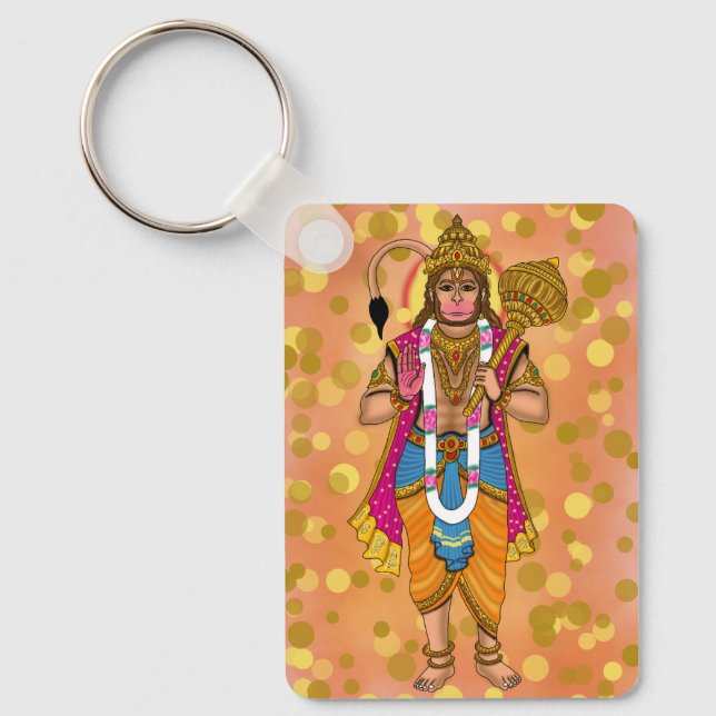 Lord Hanuman T-Shirt Key Ring (Front)