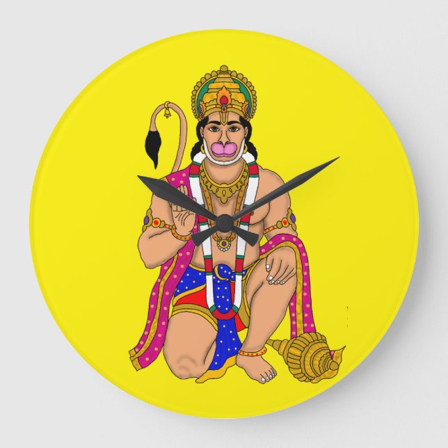 Lord Hanuman Wall Clock (Front)