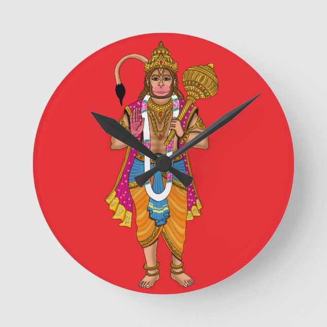 Lord Hanuman Wall Clock (Front)