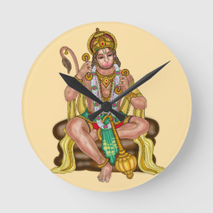 Lord Hanuman Wall Clock