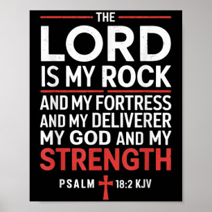 Lord Is My Rock Gospel Christian Pray Faith Bible Poster