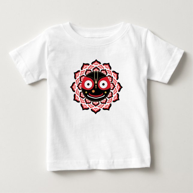 Lord Jagannath Face Chakra Hindu Deity Baby T-Shirt (Front)