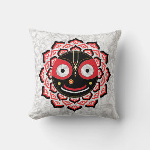 Lord Jagannath Face Chakra Hindu Deity Cushion