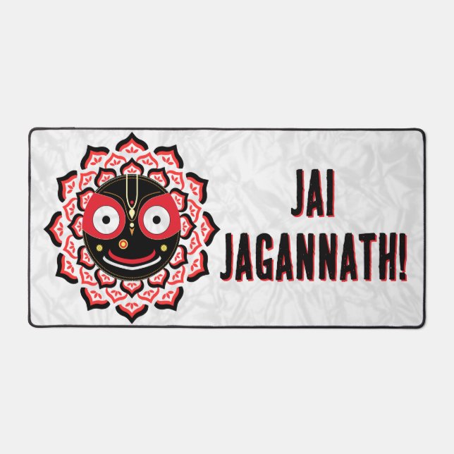Lord Jagannath Face Chakra Hindu Deity Desk Mat (Front)