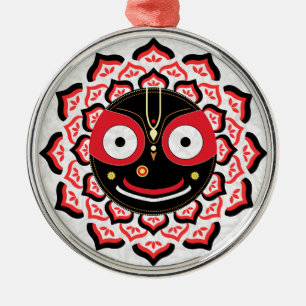 Lord Jagannath Face Chakra Hindu Deity Metal Tree Decoration