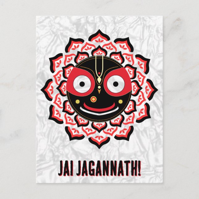 Lord Jagannath Face Chakra Hindu Deity Postcard (Front)