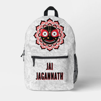 Lord Jagannath Face Chakra Hindu Deity Printed Backpack