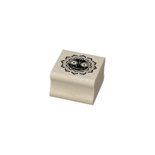 Lord Jagannath Face Chakra Hindu Deity Rubber Stamp