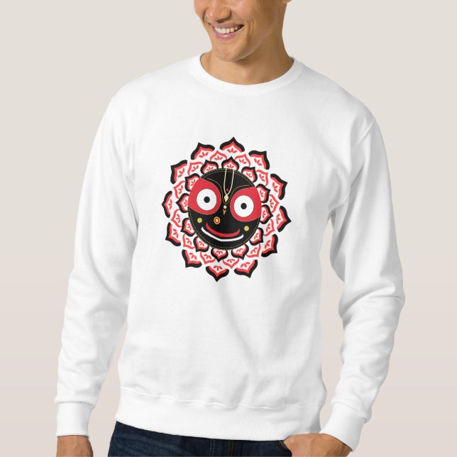 Lord Jagannath Face Chakra Hindu Deity Sweatshirt (Front)