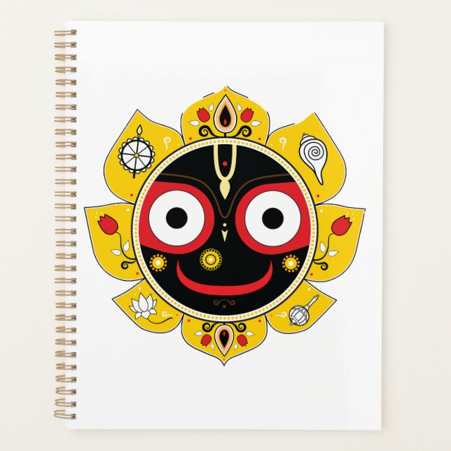 Lord Jagannath Face Hindu Deity Spiritual Planner (Front)