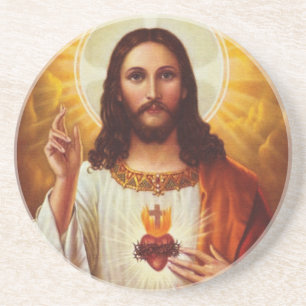Lord Jesus Christ and the Sacred Heart Coaster