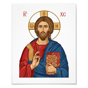 Lord Jesus Christ East Europian Church Orthodox  Photo Print