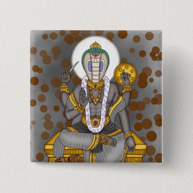 Lord Ketu Button Badge (Front)